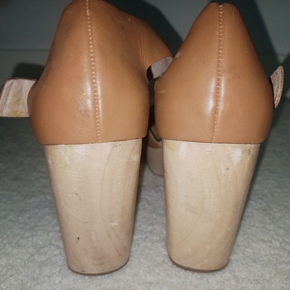 GORMAN Brown Clog Sandal Heels Size 40 - Picture 4 of 11